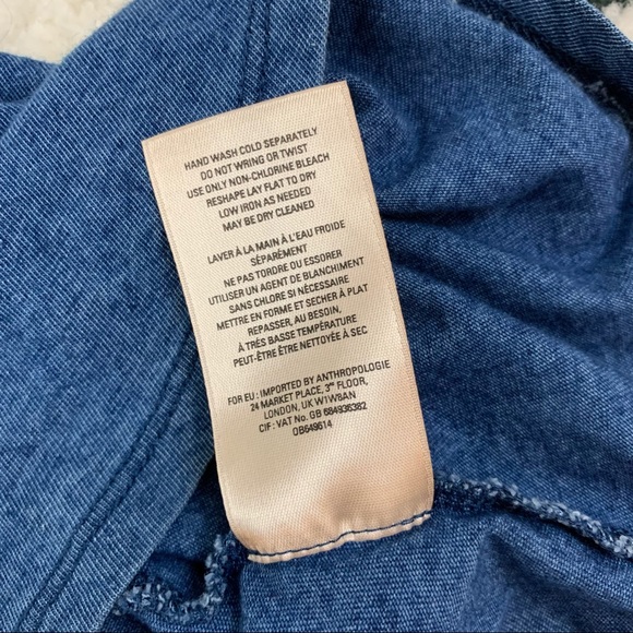 ✨5 FOR $25✨ Anthro Holding Horses Blue Knit T-shirt Dress - Picture 6 of 9